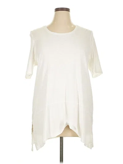 Pre-owned Jjill Short Sleeve T-shirt In White