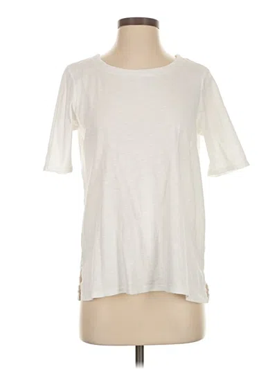 Pre-owned Jjill Short Sleeve T-shirt In White