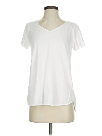 Pre-owned Jjill Short Sleeve T-shirt In White