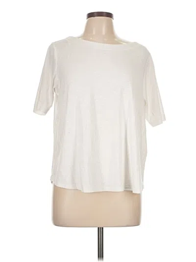 Pre-owned Jjill Short Sleeve T-shirt In White