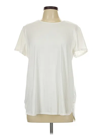 Pre-owned Jjill Short Sleeve T-shirt In White