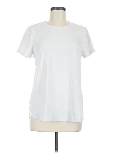 Pre-owned Jjill Short Sleeve T-shirt In White