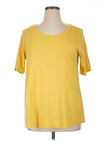 Pre-owned Jjill Short Sleeve T-shirt In Yellow