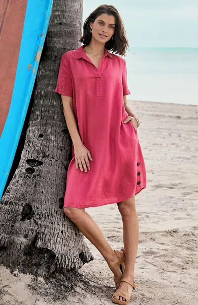 Jjill J.jill Side-button Linen Shirtdress