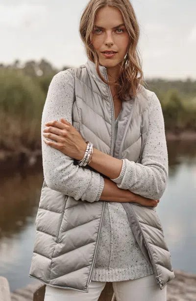 Jjill J.jill Side-zip Down Puffer Vest In Fog