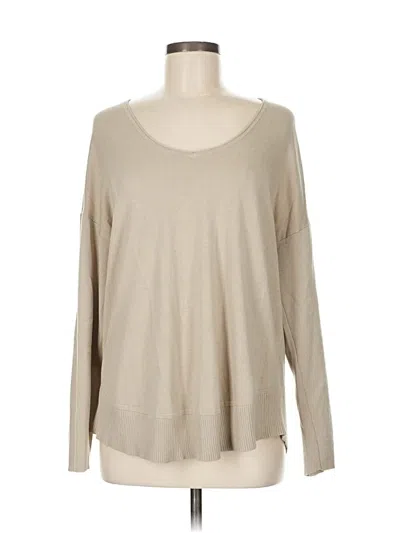 Pre-owned Jjill Silk Pullover Sweater In Brown