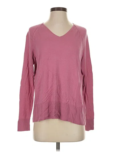 Pre-owned Jjill Silk Pullover Sweater In Pink