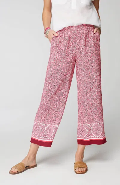Jjill J.jill Silky-soft Full-leg Crops In Fruit Punch Radiant Paisley