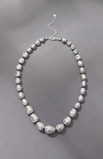 Jjill J.jill Silvertone Beads Necklace