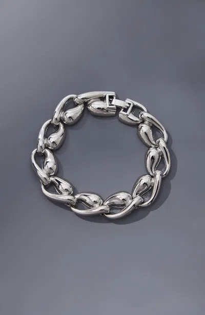 Jjill Silvertone Chunky Chain Bracelet