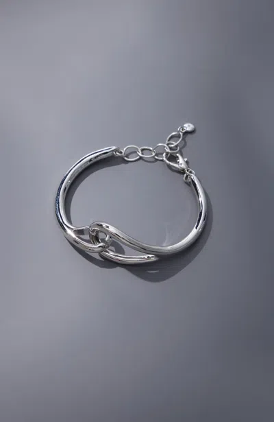 Jjill Silvertone Interlinked Bracelet