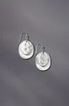 Jjill J.jill Silvertone Mixed-finish Overlay Earrings In Silvertone