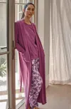 Jjill J.jill Sleep Ultrasoft Patch-pocket Robe In Berry Blush