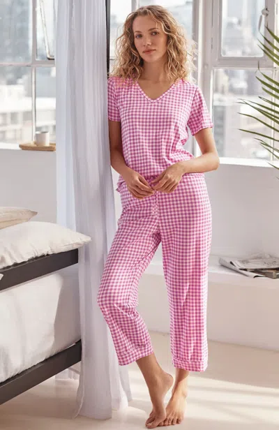Jjill Sleep Ultrasoft Piped Crops In Multi