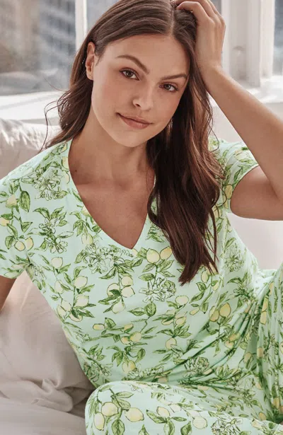 Jjill J.jill Sleep Ultrasoft V-neck Tee In Green