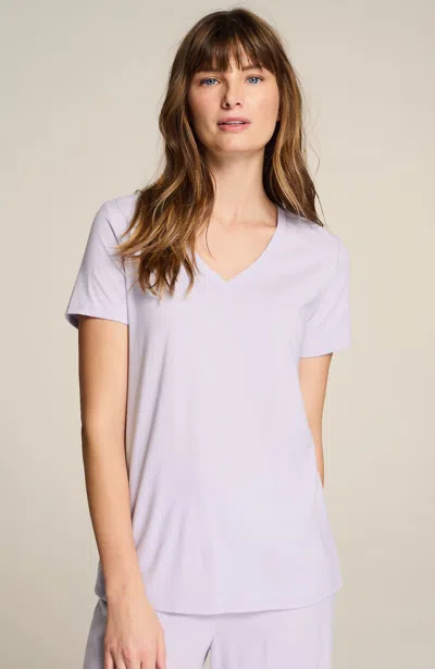 Jjill J.jill Sleep Ultrasoft V-neck Tee In Pale Lilac