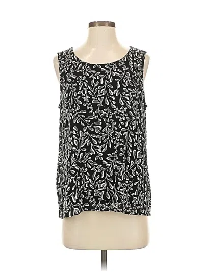 Pre-owned Jjill Sleeveless Blouse In Black