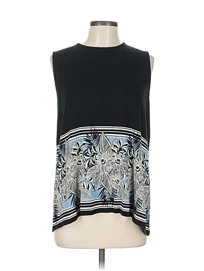 Pre-owned Jjill Sleeveless Blouse In Black