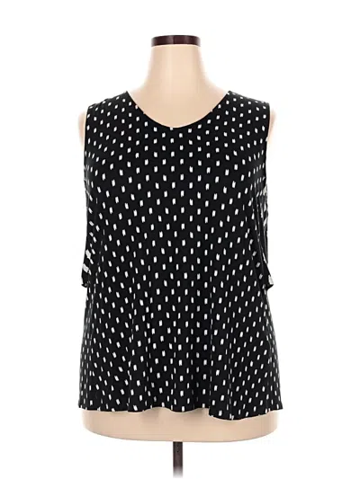 Pre-owned Jjill Sleeveless Blouse In Black