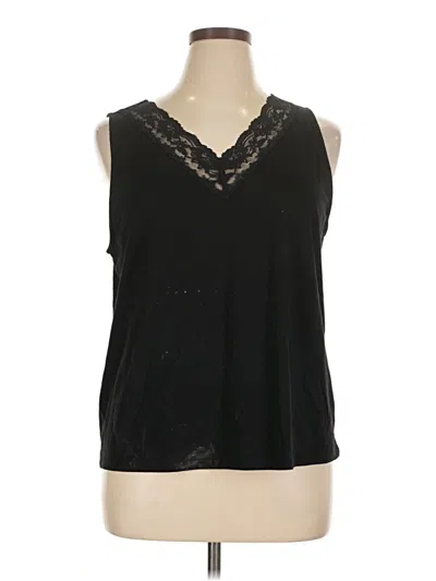 Pre-owned Jjill Sleeveless Blouse In Black