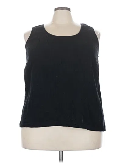 Pre-owned Jjill Sleeveless Blouse In Black