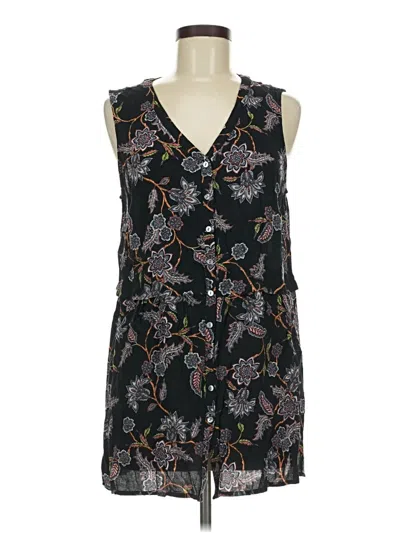 Pre-owned Jjill Sleeveless Blouse In Black