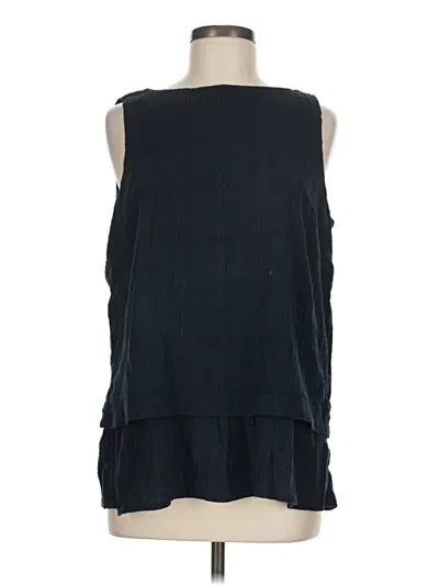 Pre-owned Jjill Sleeveless Blouse In Black