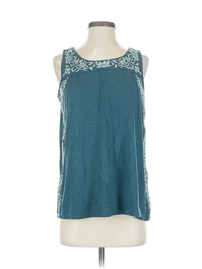 Pre-owned Jjill Sleeveless Blouse In Blue