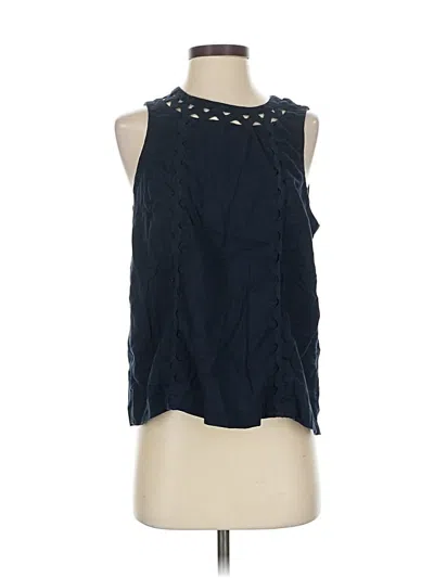 Pre-owned Jjill Sleeveless Blouse In Blue