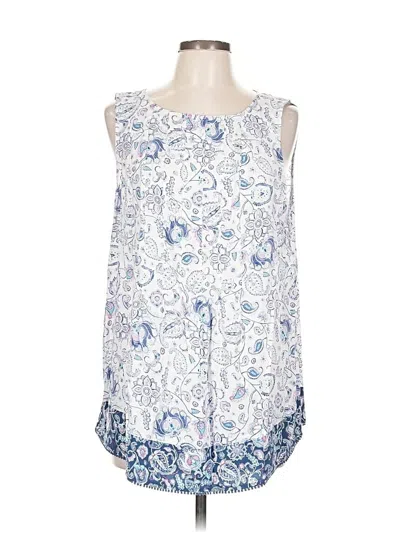 Pre-owned Jjill Sleeveless Blouse In Blue