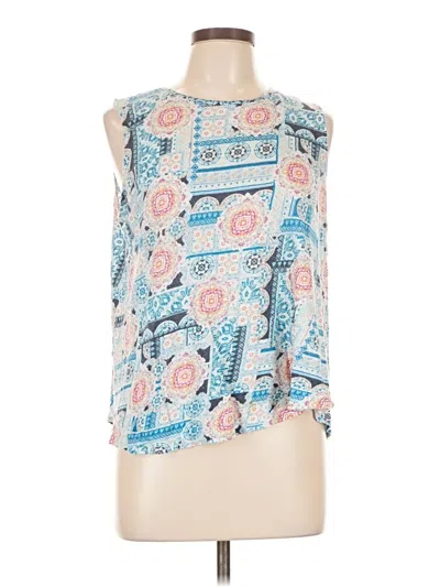 Pre-owned Jjill Sleeveless Blouse In Blue