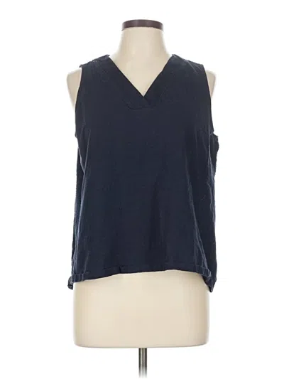 Pre-owned Jjill Sleeveless Blouse In Blue