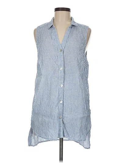 Pre-owned Jjill Sleeveless Blouse In Blue