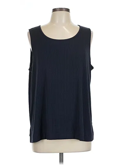 Pre-owned Jjill Sleeveless Blouse In Blue