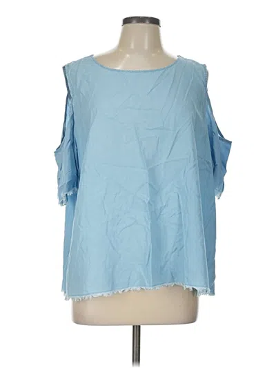 Pre-owned Jjill Sleeveless Blouse In Blue