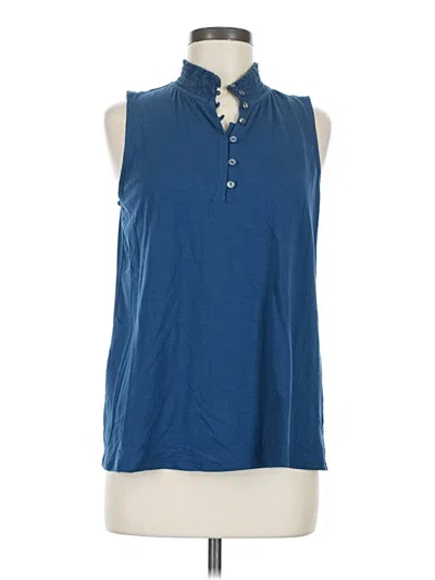 Pre-owned Jjill Sleeveless Blouse In Blue