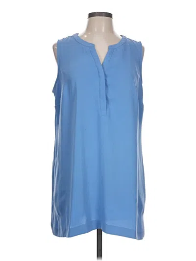 Pre-owned Jjill Sleeveless Blouse In Blue
