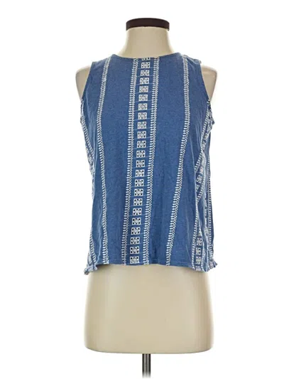 Pre-owned Jjill Sleeveless Blouse In Blue