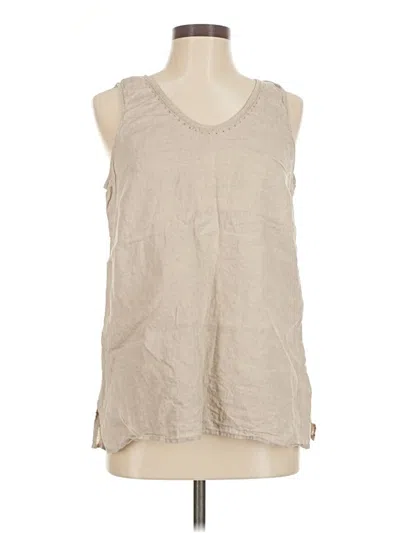 Pre-owned Jjill Sleeveless Blouse In Brown