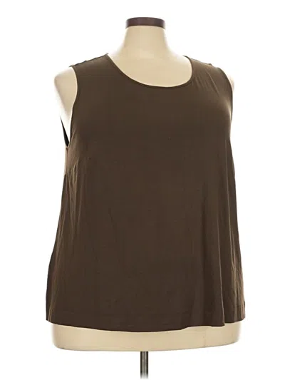 Pre-owned Jjill Sleeveless Blouse In Brown