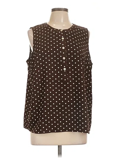 Pre-owned Jjill Sleeveless Blouse In Brown