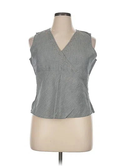 Pre-owned Jjill Sleeveless Blouse In Gray
