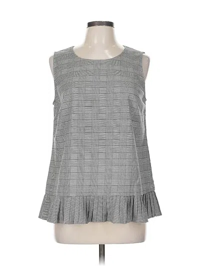 Pre-owned Jjill Sleeveless Blouse In Gray