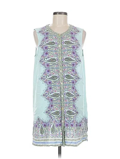 Pre-owned Jjill Sleeveless Blouse In Green