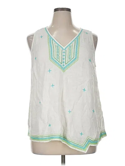 Pre-owned Jjill Sleeveless Blouse In Green