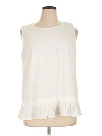 Pre-owned Jjill Sleeveless Blouse In Ivory