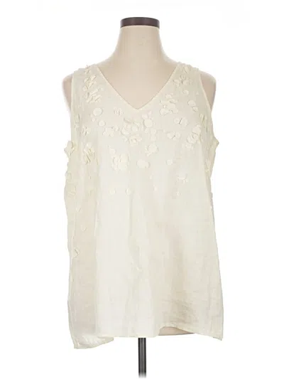 Pre-owned Jjill Sleeveless Blouse In Ivory