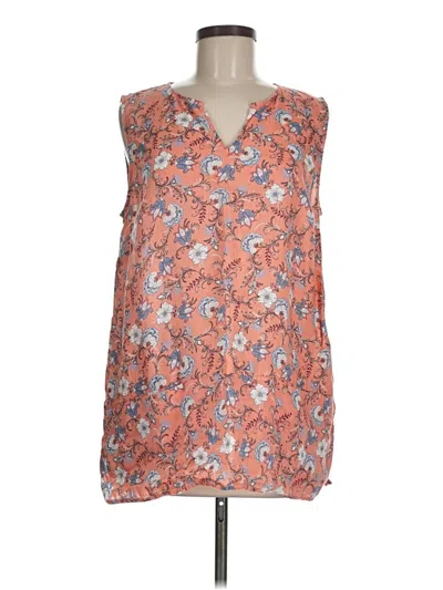 Pre-owned Jjill Sleeveless Blouse In Orange