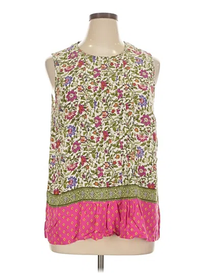 Pre-owned Jjill Sleeveless Blouse In Pink