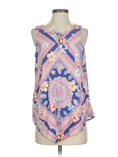 Pre-owned Jjill Sleeveless Blouse In Purple